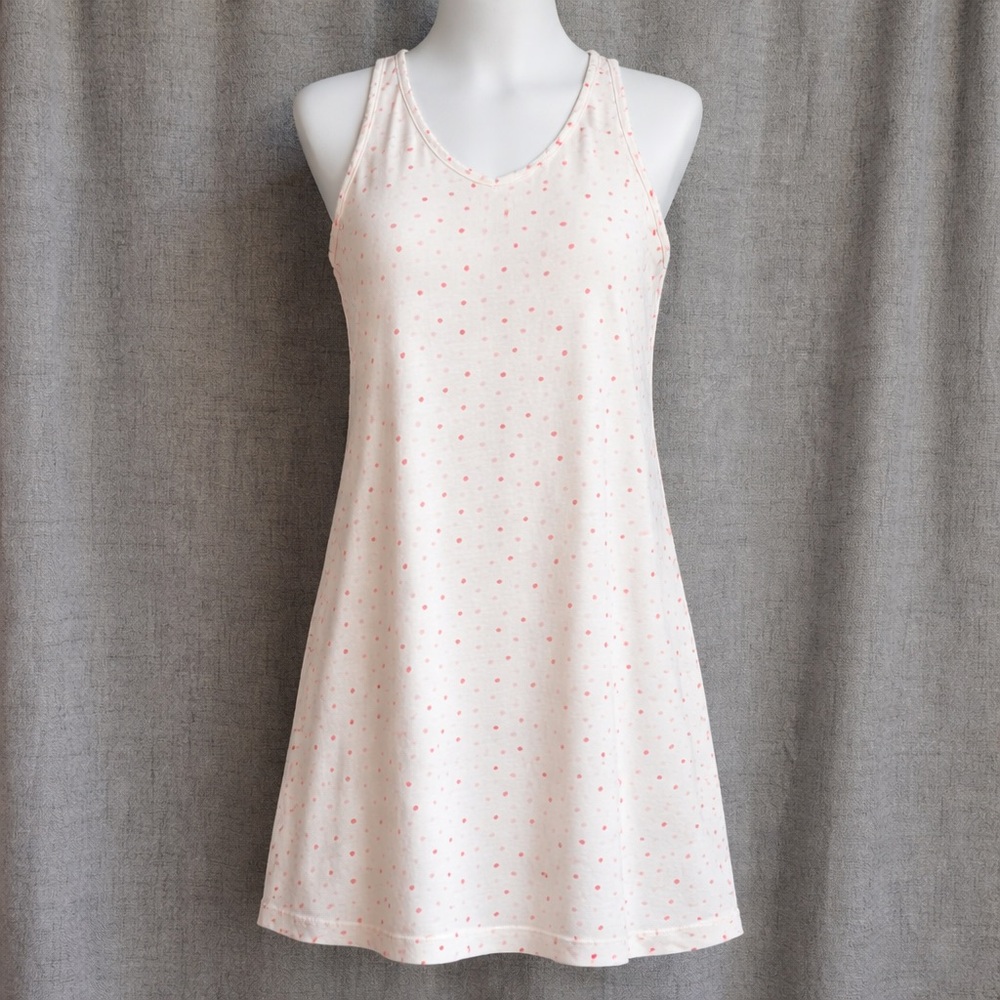 Midnight by Carole Hochman White Top with Pink Polka Dots